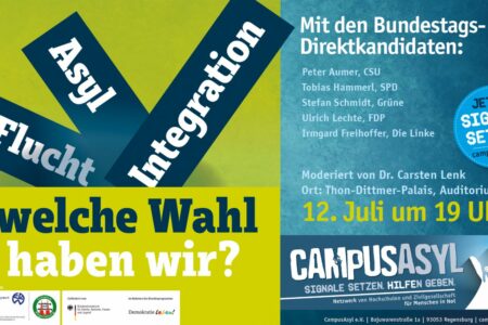 Flucht / Asyl / Integration - welche Wahl haben wir? @ Auditorium des Thon-Dittmer-Palais | Regensburg | Bayern | Deutschland